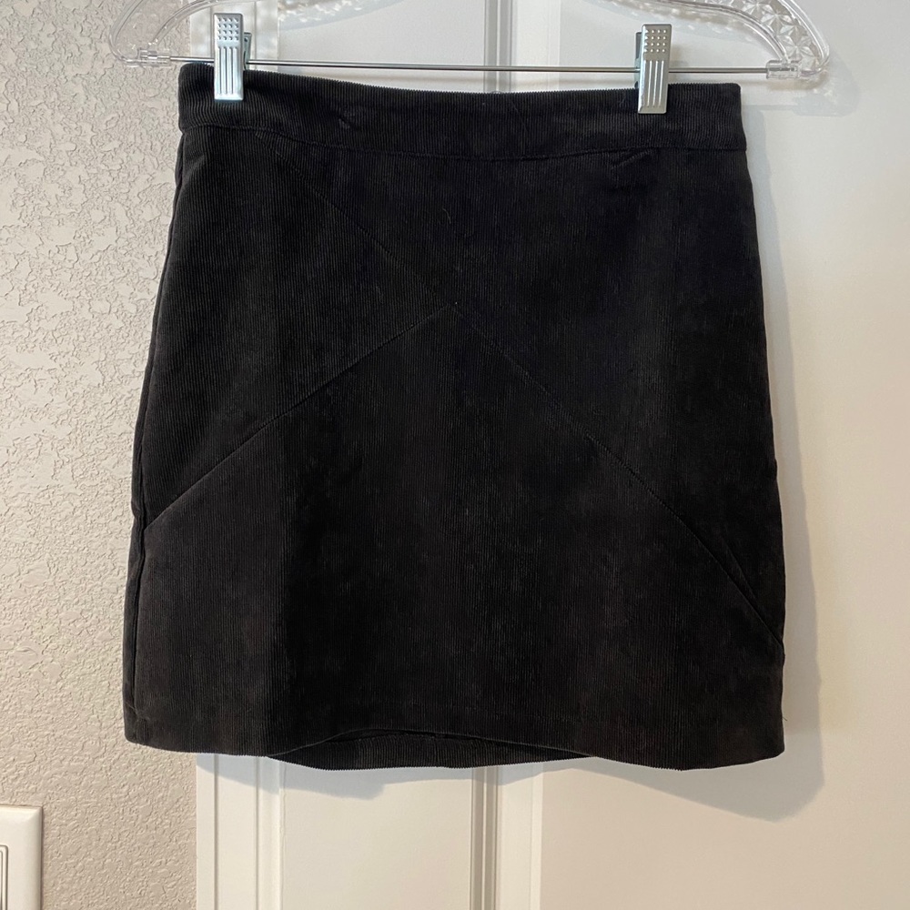 Evie LF Black Corduroy Mini Skirt - Picture 3 of 3